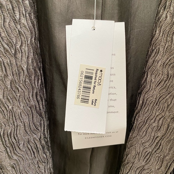 Eileen Fisher Kimono Jacket 3/4 Sleeves Silk Squiggle Branch Small NWT - Picture 11 of 15
